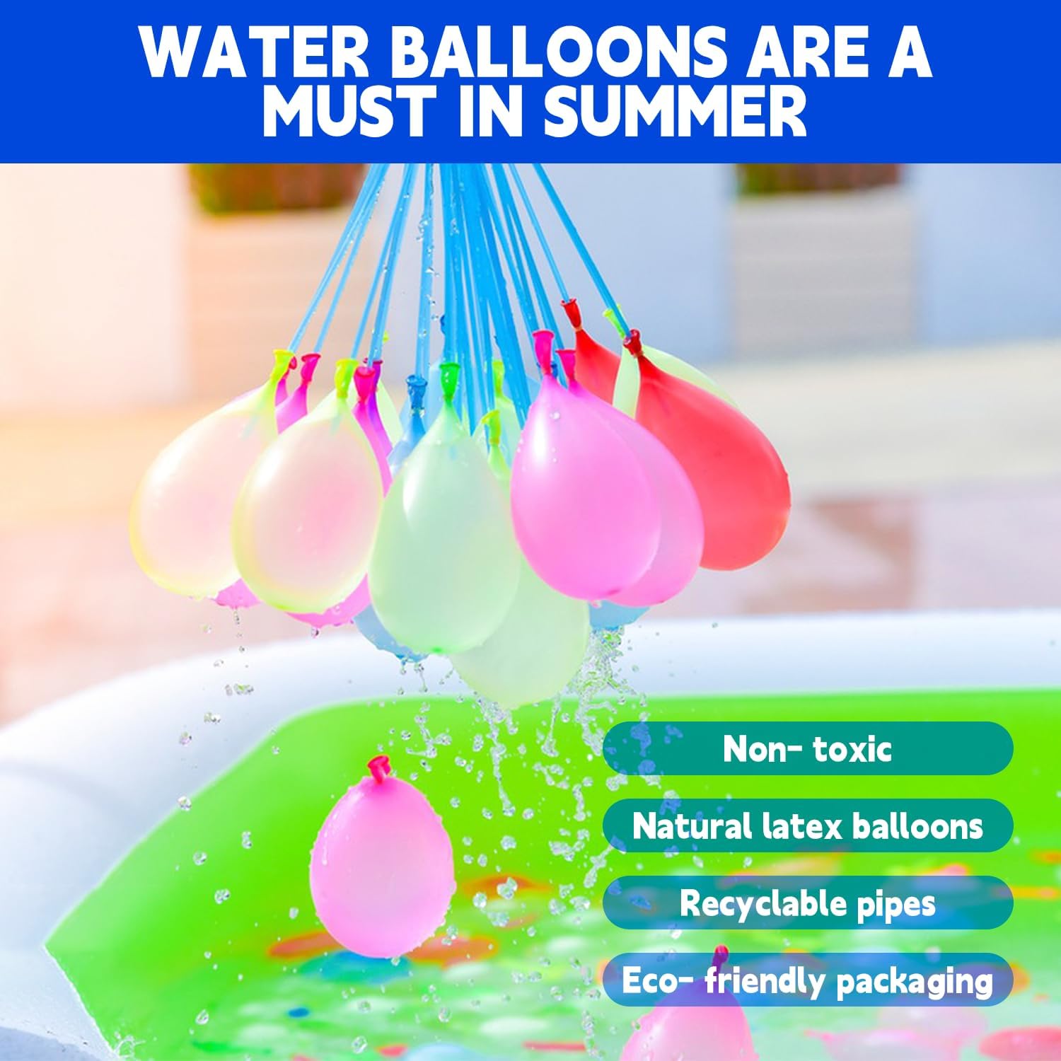 1110 Pack Bunch O Balloons Rapid-Filling Self-Sealing Water Balloons For Kids,Adults