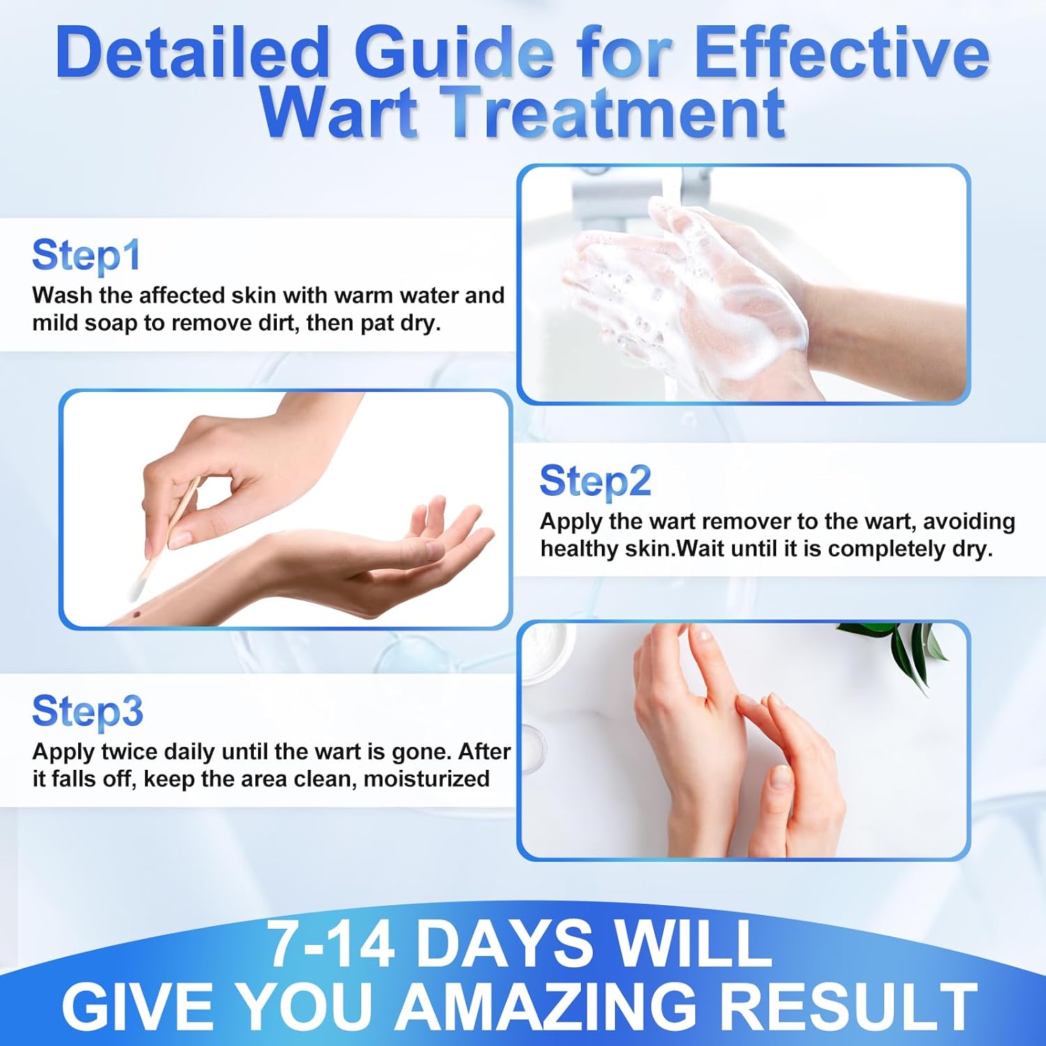 Wart Remover Liquid 5% Salicylic Acid Wart Freeze Off Wart Removal,Wart Remover Freeze Off for Genital,H Wa rt,Common,Flat, Corn, Callus, Plantar Wa rt Remover on Feet,H
