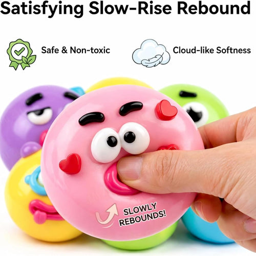 NEW Smushers Squishy with Interchangeable Faces, Funny Curiosities Smushers Dog Face Swap Squishy, Soft Interchangeable Dog Face Swap Stress Relief Sensory Squeeze Toy for Adults
