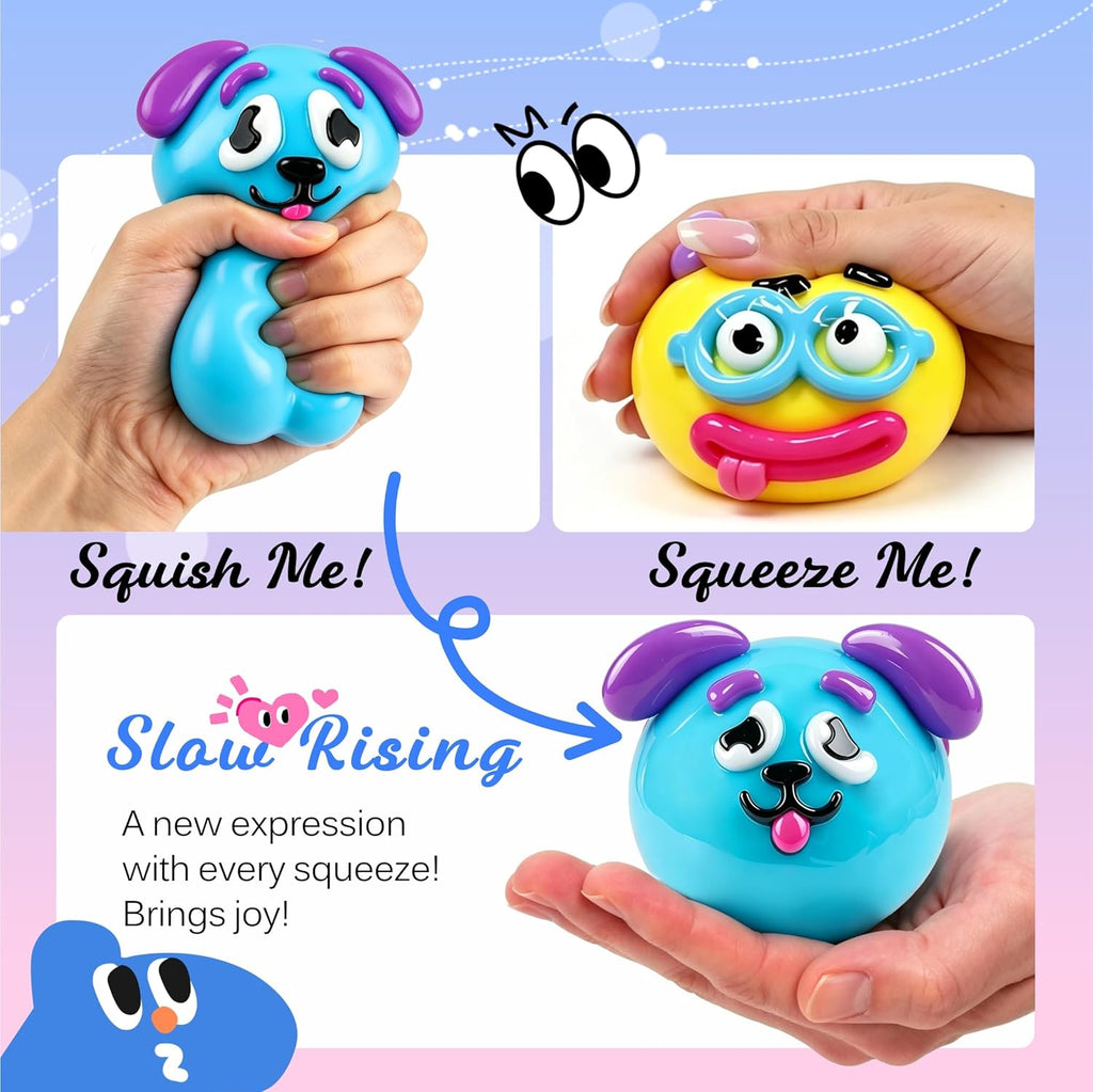 NEW Smushers Squishy with Interchangeable Faces, Funny Curiosities Smushers Dog Face Swap Squishy, Soft Interchangeable Dog Face Swap Stress Relief Sensory Squeeze Toy for Adults